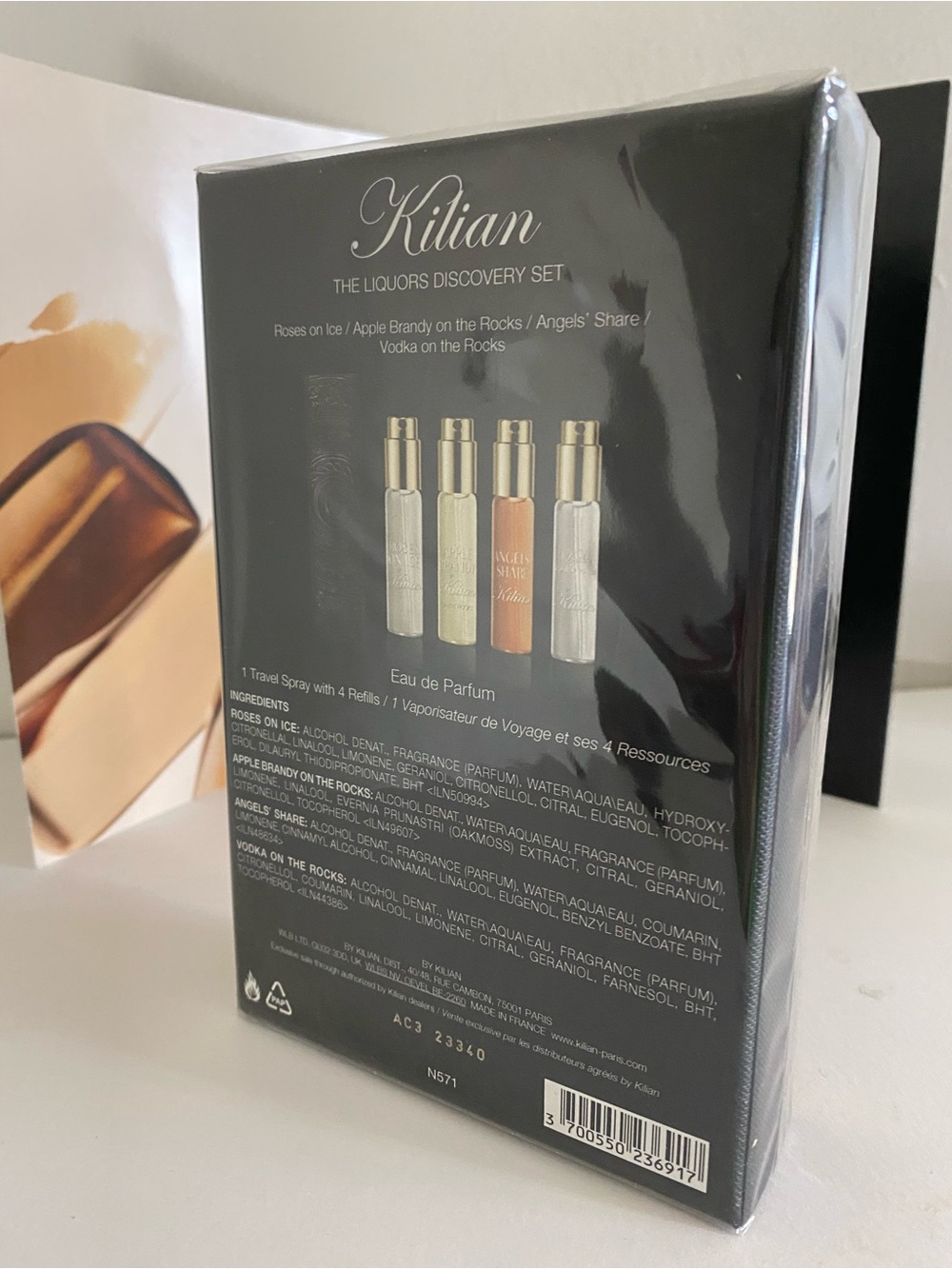 Kilian Paris The Liquors Discovery Set Eau De Parfum, Roses On Ice, Apple Brandy